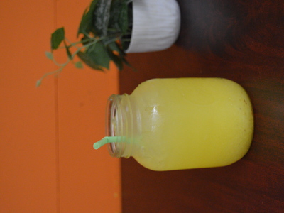 Refreshing pineapple agua fresca in a mason jar